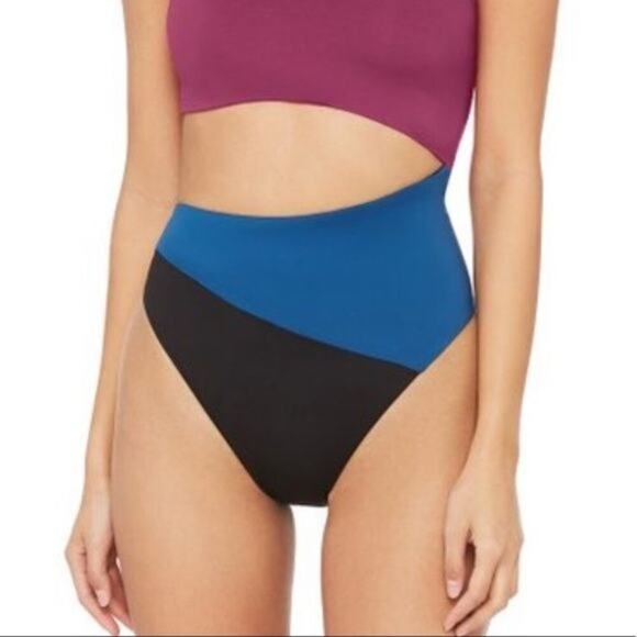 The Bikini Lab Colorblocked Cutout One-Piece Swimsuit, XXS - Picture 4 of 8